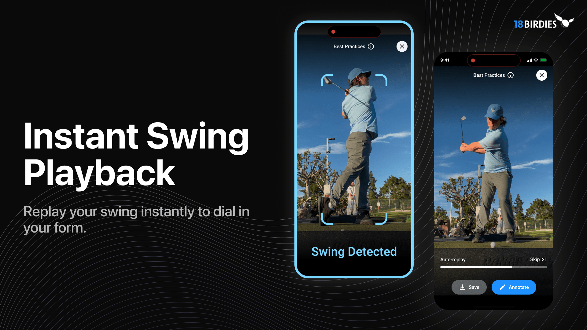 Instant Swing Playback hero visual