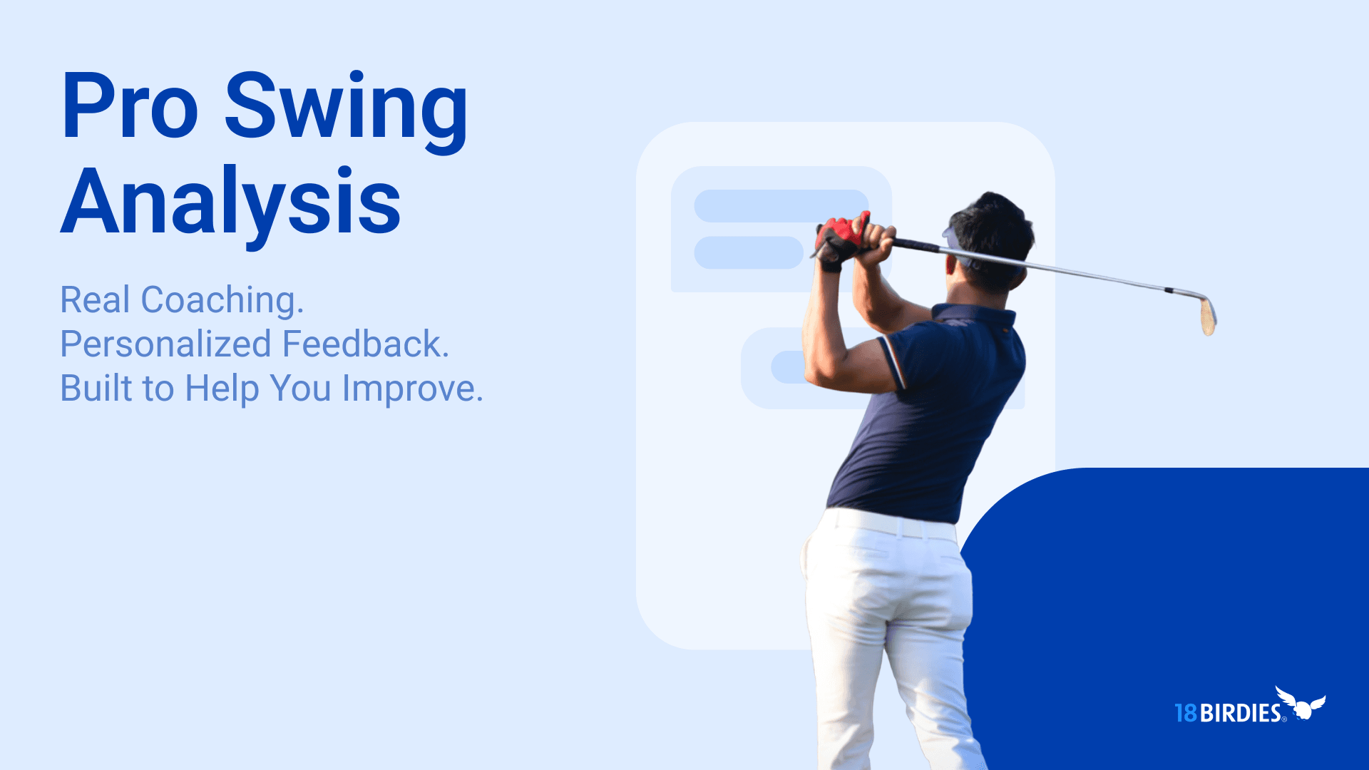 Visual representation of golf swing analysis and data