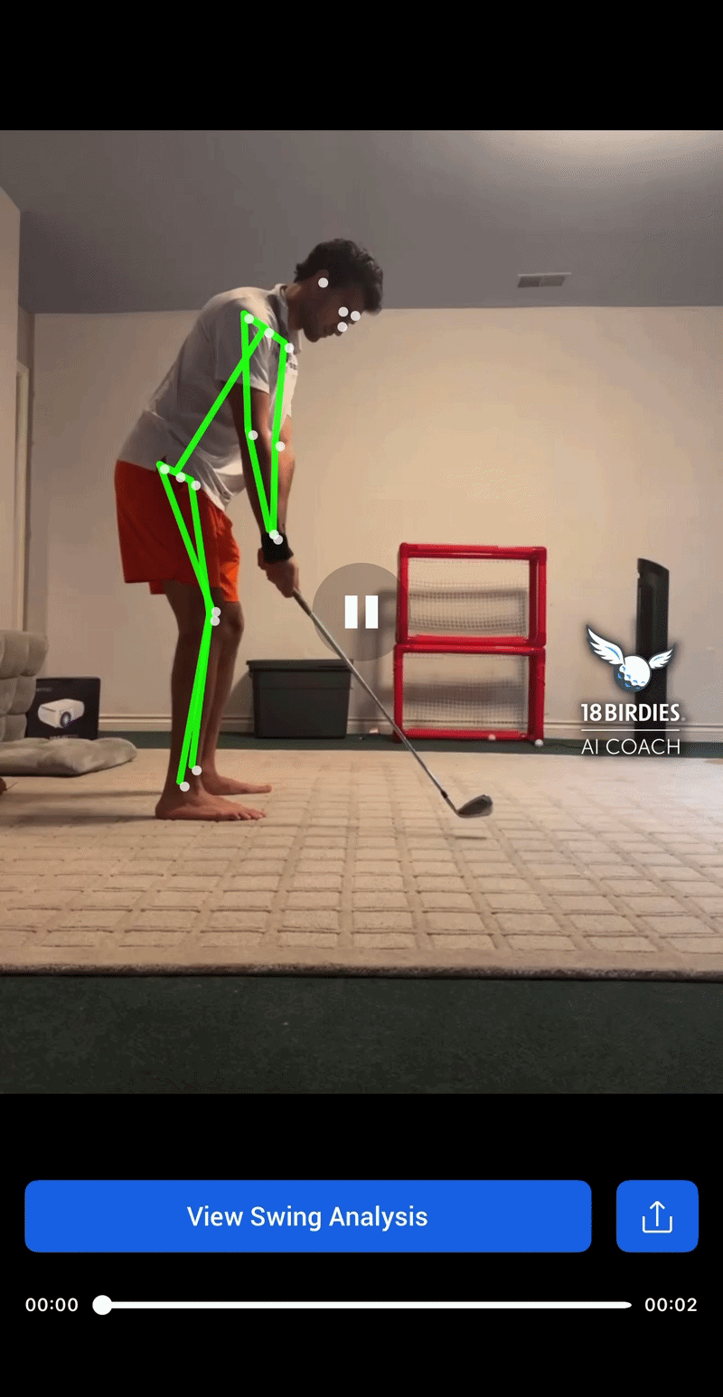 AI Swing Analyzer in action
