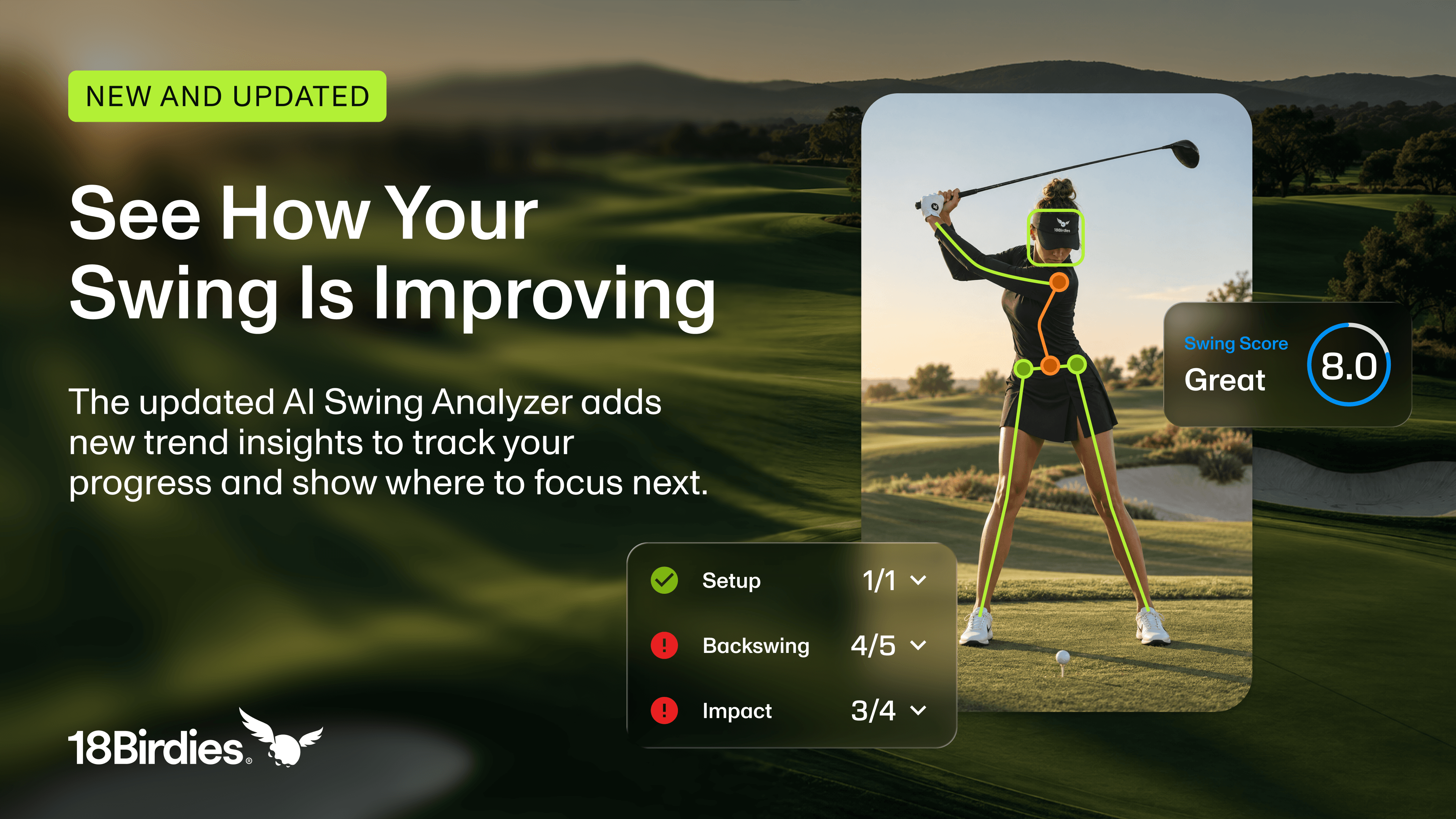 AI Swing Analyzer Refresh: Know What to Practice | 18Birdies