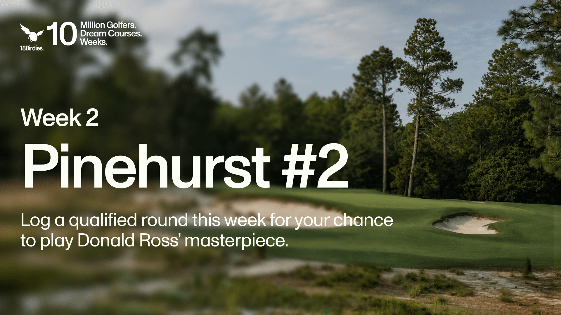 18Birdies Week 2 Pinehurst No. 2 dream course campaign hero image