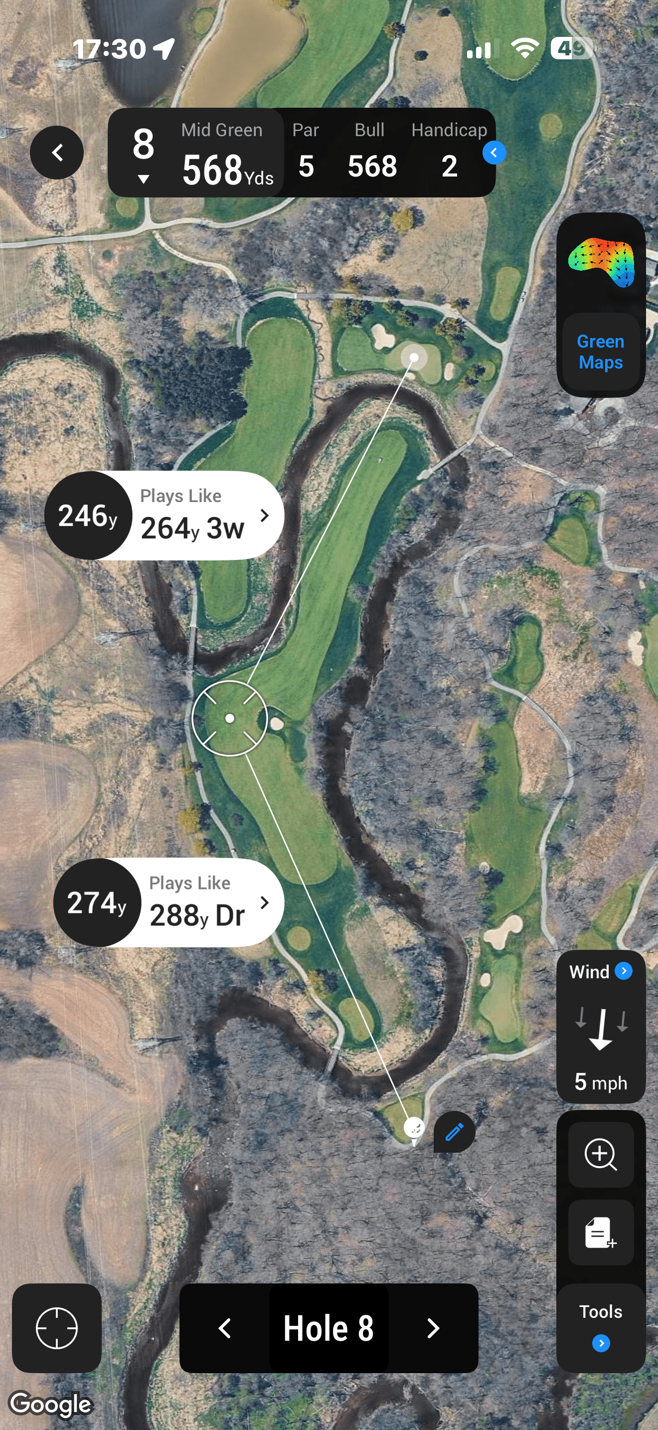 Hole 8, The Bull at Pinehurst Farms