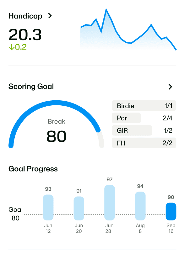 18Birdies Round Summary showing round results and progress