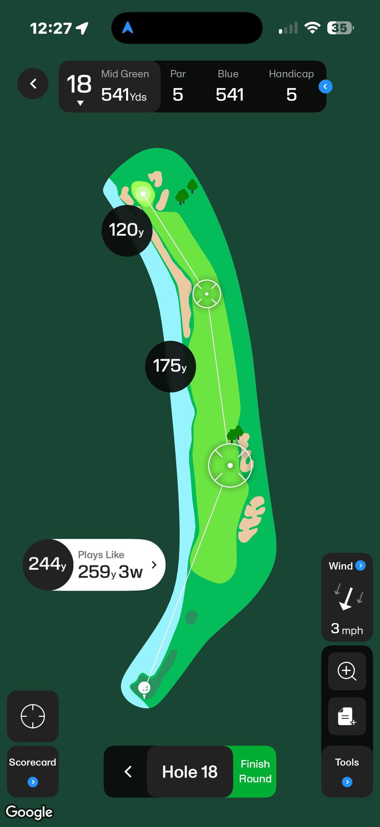 Pebble Beach Golf Links Hole 18 shown in the 18Birdies Illustrated Map